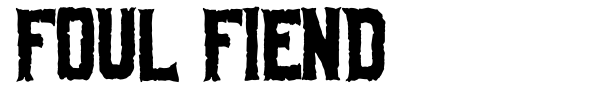Foul Fiend font preview